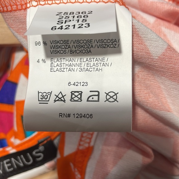 Ladies full length tank dress with multi colored geometric print. - Picture 5 of 5